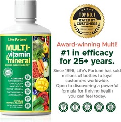 -Friendly Life’s Fortune Liquid Multivitamin – 32 oz for Energy & Immunity