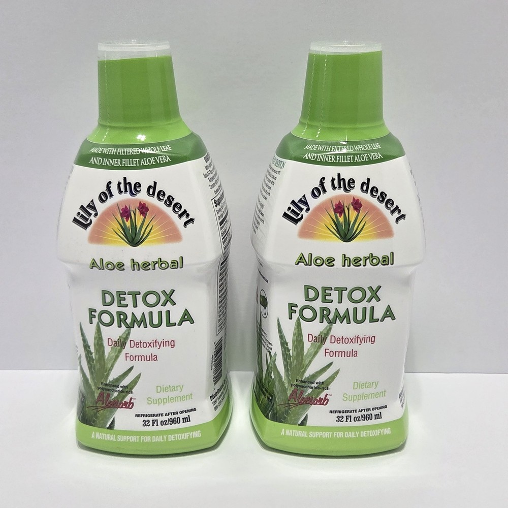 Lily of the Desert Aloe Herbal Detox Formula 32 fl. oz Each (Pack of 2)