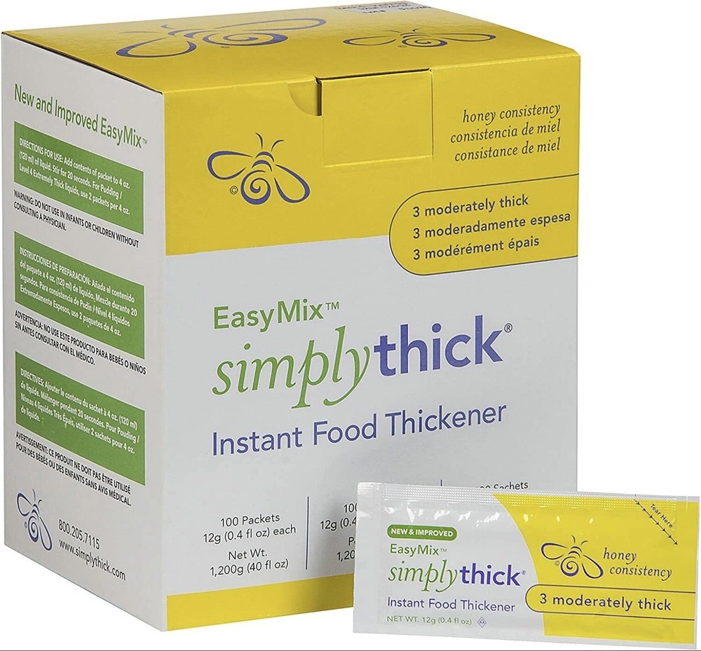 Simply Thick Easy Mix Thickener Honey Consistency 100 Packets Exp Dec 22 2026