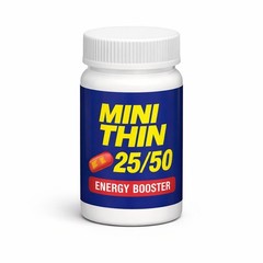 Mini Thin 25/50 Energy Booster 30 Capsules 6 Pack Fast Free Shipping