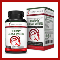 PHYTOCHOICE Advertising Insert Card for Fast Acting Horny Goat Weed Pills f Men