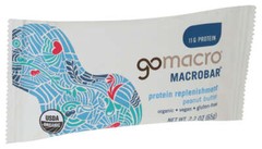 Gomacro Organic Replenishment Macrobar Peanut Protein 2.3 Oz Pack Of 4