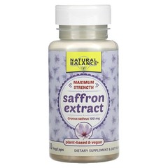 Saffron Extract, Maximum Strength, 100 mg, 30 VegCaps