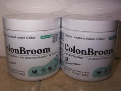 NEW 2x ColonBroom Digestive Psyllium Husk Powder STRAWBERRY 40 Servings Exp 5/27