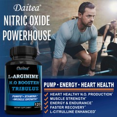 Nitric Oxide Booster 400 Mg Enhances Energy Promote Muscle Growt 120 Capsules