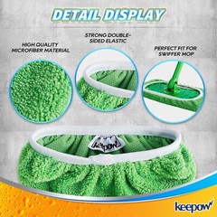Reusable Wet Pads Refills Compatible with Swiffer Sweeper Mop, Dry Sweeping Clot