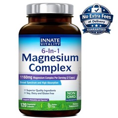 Complejo de Magnesio 6 en 1 Cápsulas 1160mg con Glicinato, Citrato, Carbonato
