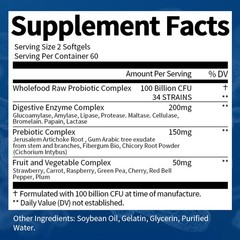 Probiotics 100 Billion CFU Potency Digestive Immune Health 120 Capsules DIGESTIV