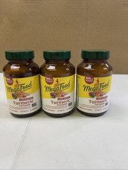 3X MegaFood Turmeric Curcumin Tablets 300mg BioPerine Black Pepper 60ct