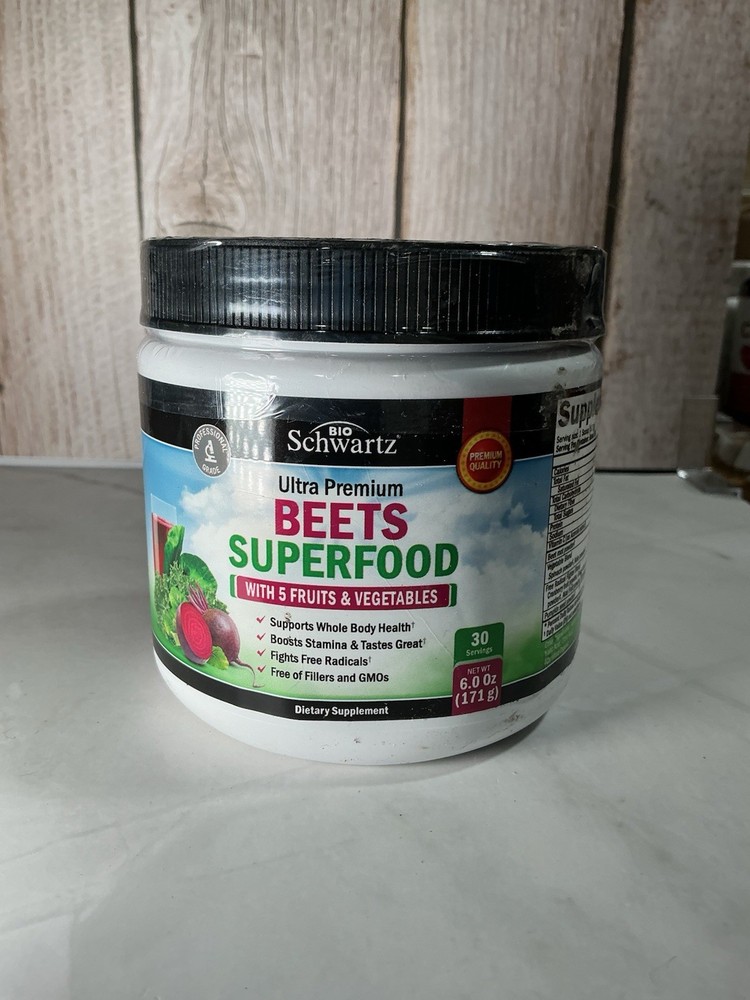 Bio Schwartz Ultra Premium Beets Superfood Supplement 30Serv BB04/27