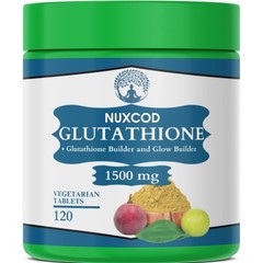 NUX.COD Glutathione 1500mg 120 Tabs Pack of 5 Skin Support