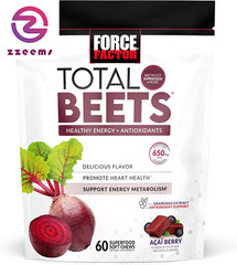 Total Beets Soft Chews with Beetroot, Nitrates, L-Citrulline, Grapeseed Extract,