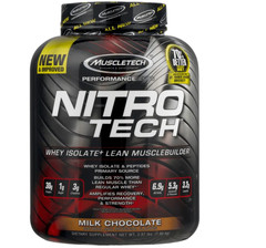 MuscleTech NitroTech Whey Isolate Milk Chocolate 3.97lb 30g Protein