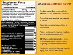 CROCIN RICH plus – for memory, mood, and brain health – 60ct/bottle for 2 months