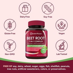 Beet Root Capsules, Beet Root Extract with Grape Seed, CoQ10, Turmeric, Black…