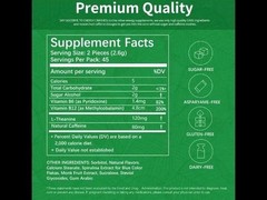 CAFFEINE BREATH MINTS ENERGY & FOCUS -PEPPERMINT, 90 CT CHEWABLE MINTS EXP.2/27