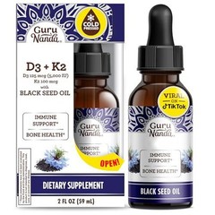 GuruNanda Black Seed Oil, Cold-Pressed Nigella Sativa – Rich in Vitamin D3 5000