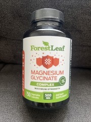 ForestLeaf Magnesium Glycinate 500mg Dietary Supplement 150 Capsules Exp 11/2027