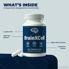 BrainXCell Capsules, Brain X Cell Pills – Memory, Focus, & Brain Health 60ct
