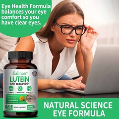 Eye Vitamins Lutein Zeaxanthin 60 Mg Premium Protection Formula 120 Capsules