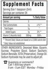 3 Pack Liquid Vitamin C 500mg/5ml Dietary Supplement 4oz.