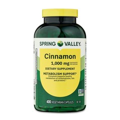 Spring Valley Cinnamon Dietary Supplement, 1000 Mg, 400 Count, 07/28 Expiration