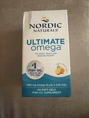 Nordic Naturals Ultimate Omega Fish Oil 1280mg 60 Softgels Lemon Non-GMO