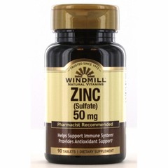 Zinc Sulfate 50mg 90 Tabs By Windmill Health