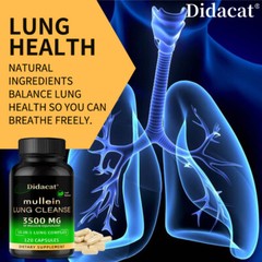 Mullein Leaf Extract 3500mg Lung Cleanse Respiratory Herbal Capsules