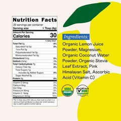 GOODONYA Organic Hydration Electrolyte Drink Mix Lemonade