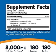 Nutricost Blueberry Extract 8000mg Strength, from 160mg 50:1 Extract