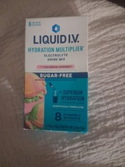 Liquid I.V. Hydration Multiplier Sugar Free Rainbow Sherbet Exp 10/2026