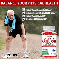2x TECEPEC Antarctic Krill Oil 2000mg Omega-3 + Astaxanthin + EPA 30s/60s/120s
