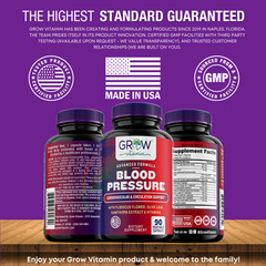 Blood Pressure Support Supplement | Cardiovascular Health | 90 Count, EXP 08/24