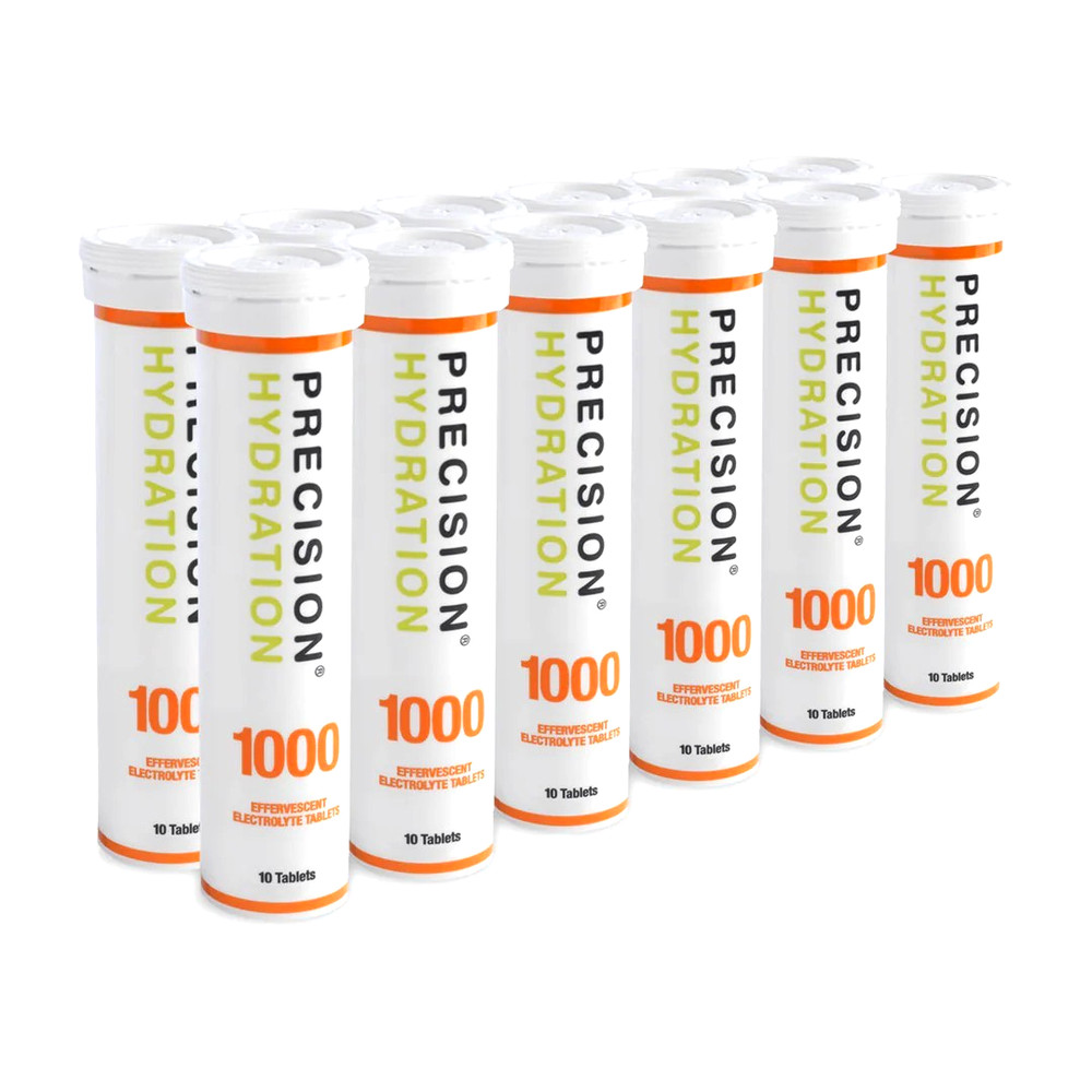 Precision Fuel and Hydration Tablets PH 1000 Mg Per Serving, Box of 12 Tubes