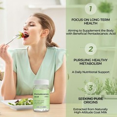 Pentadecanoic Supplement, C15 Acid, High Sheep Altitude Milk |60 Capsules 1|3 PC