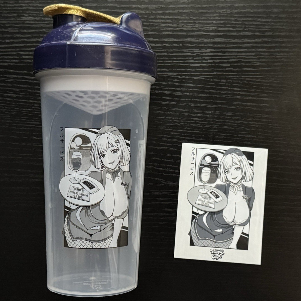 Gamer Supps Waifu Cups Mile High Club 24 fl oz Reusable Plastic Cup