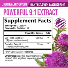 ( 2 pack ) Milk Thistle Supplement for Liver Detox and Cleanse 1000mg