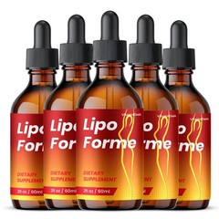 Lipo Forme Liquid Supplement Drops, Max Strength, LipoForme Drops (5 pack)