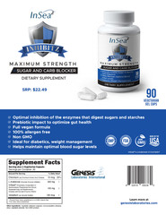 Carb & Sugar blocker weight loss keto. INHIBITZ w/ InSea2-L Arabinose-3 bottles!