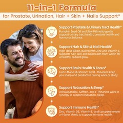 Pumpkin Seed Oil Gummies Cold Pressed w/Saw Palmetto-Hair & Prostate Health