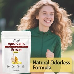 Aged Garlic Extract Softgels – Non-GMO, Gluten-Free, 180 Count for Heart Health