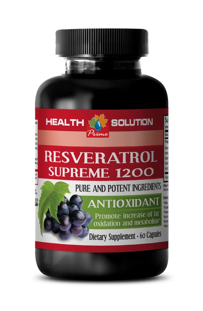 Metabolism supplements – RESVERATROL SUPREME 1200 support 1 Bottles 60 Capsules