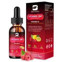 Vitamin B Complex Vegan Liquid Drops B9, B12 & Vitamin D3 for Men and Women