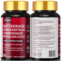Nattokinase 4,000 FU Heart & Cardiovascular Health, Circulatory Support Non-GMO