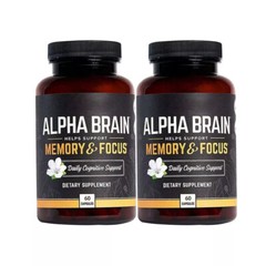 Brain Alpha Memory And Focus 60 Capsules Supplement For Men & Women