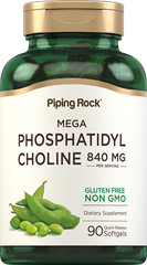 Phosphatidyl Choline 840mg | 90 Softgels | Non-GMO | by Piping Rock