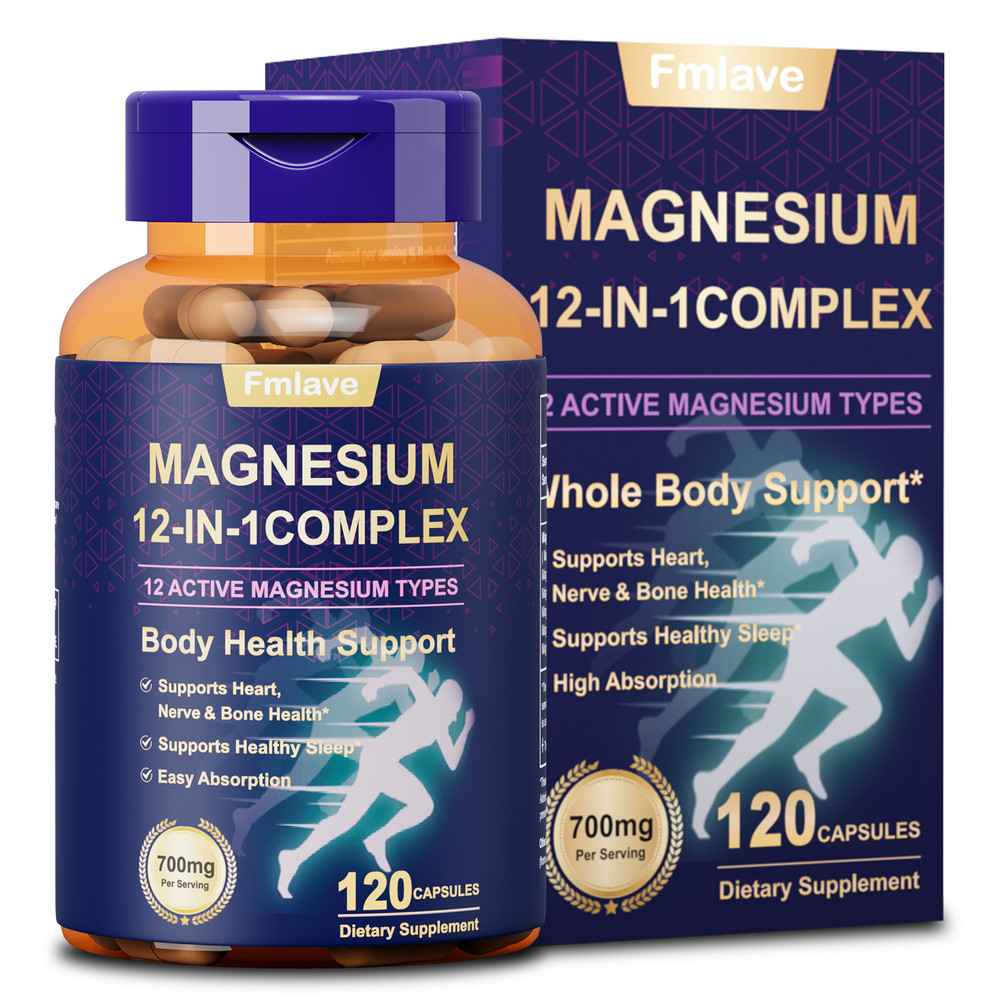 Magnesium Complex Chloride Mag Glycinate, Citrate, Malate, Oxide 700mg, 120 caps