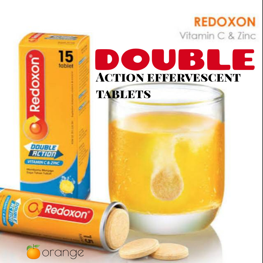 x2 REDOXON Double Action effervescent ORANGE tablets 15’s ~ship fr Malaysia