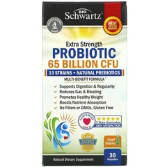 2 X BioSchwartz, Extra Strength Probiotic, 65 Billion CFU, 30 Capsules